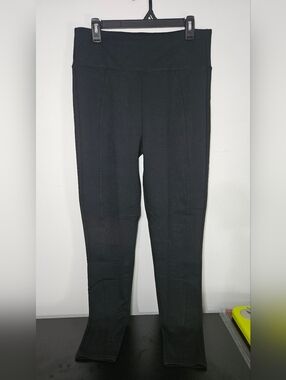 Assets by Spanx Women's Ponte Pants Shaping Leggings High Rise Black Size xl XL